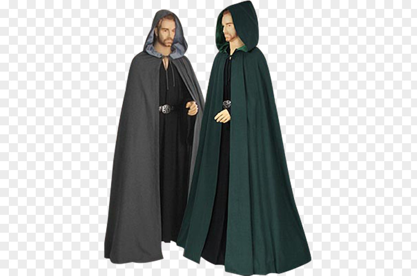 Hooded Cloak Robe Middle Ages English Medieval Clothing PNG