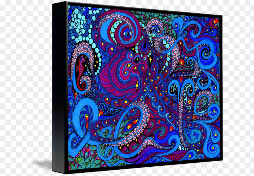 Octopus Abstract Art Paisley Psychedelia Psychedelic Image PNG