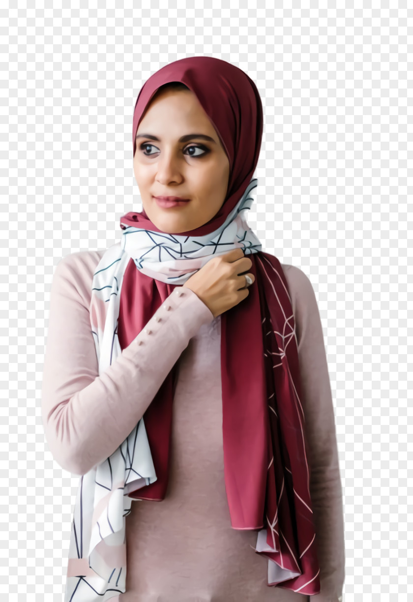 Scarf Outerwear Maroon PNG