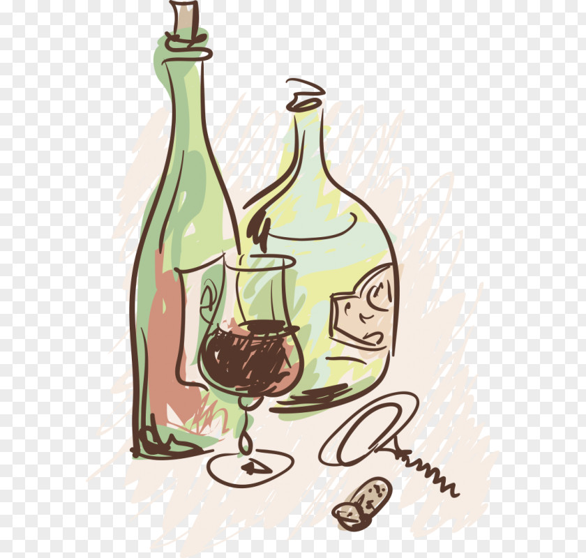 Wine Champagne Cork Humour Glass Bottle PNG