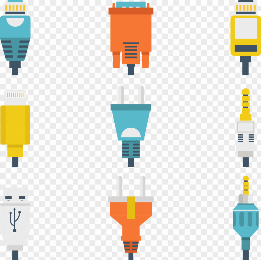Vector USB Plug AC Power Plugs And Sockets Electrical Cable PNG
