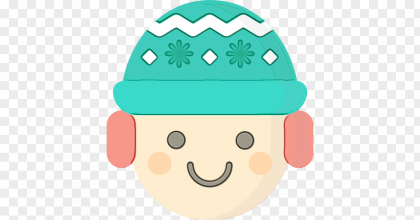 Cap Smile Green Cartoon Turquoise PNG