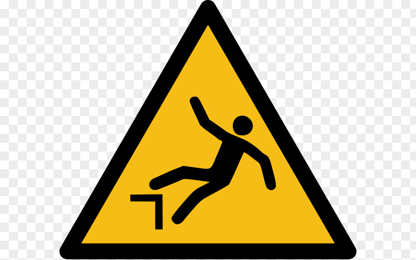 Symbol ISO 7010 Fall Protection Safety Warning Sign PNG