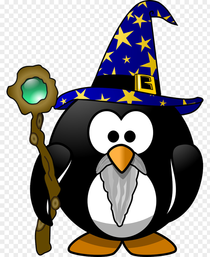 Trick Or Treat Penguin Gandalf Magician Clip Art PNG