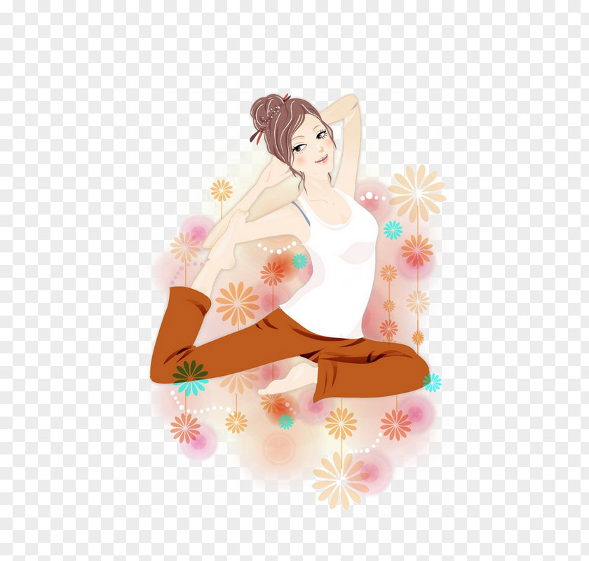 Yoga Cartoon Physical Exercise PNG