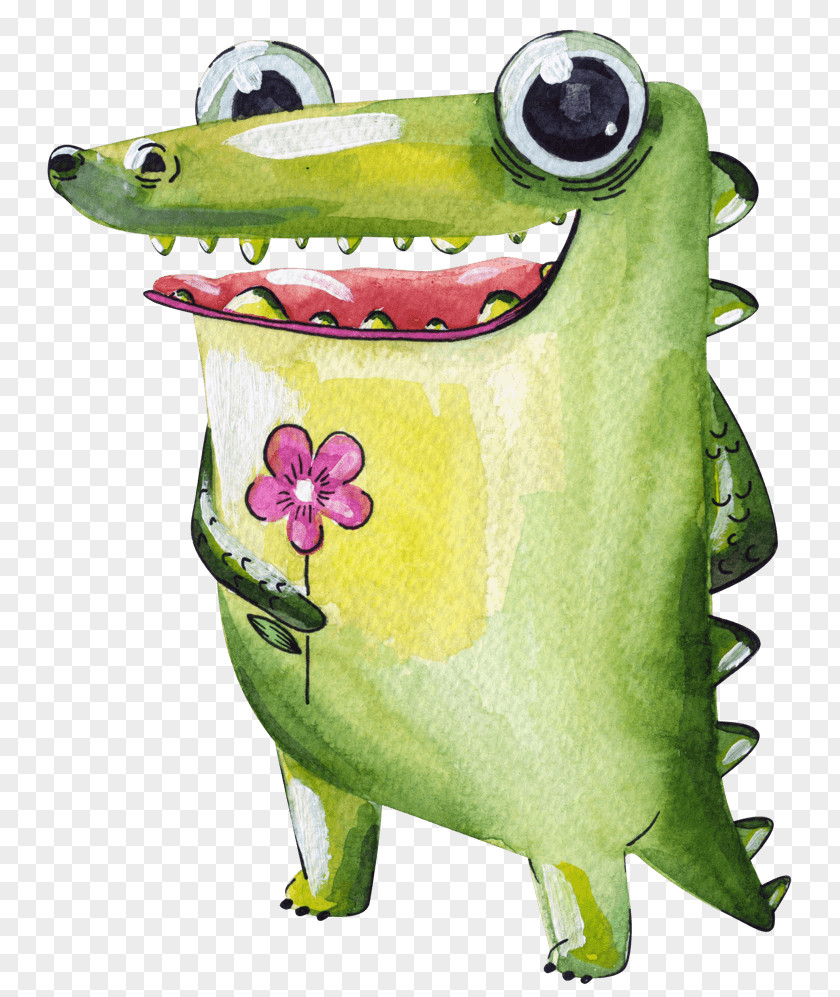 Aligator Watercolor Crocodile Alligators Painting Cuteness Illustration PNG