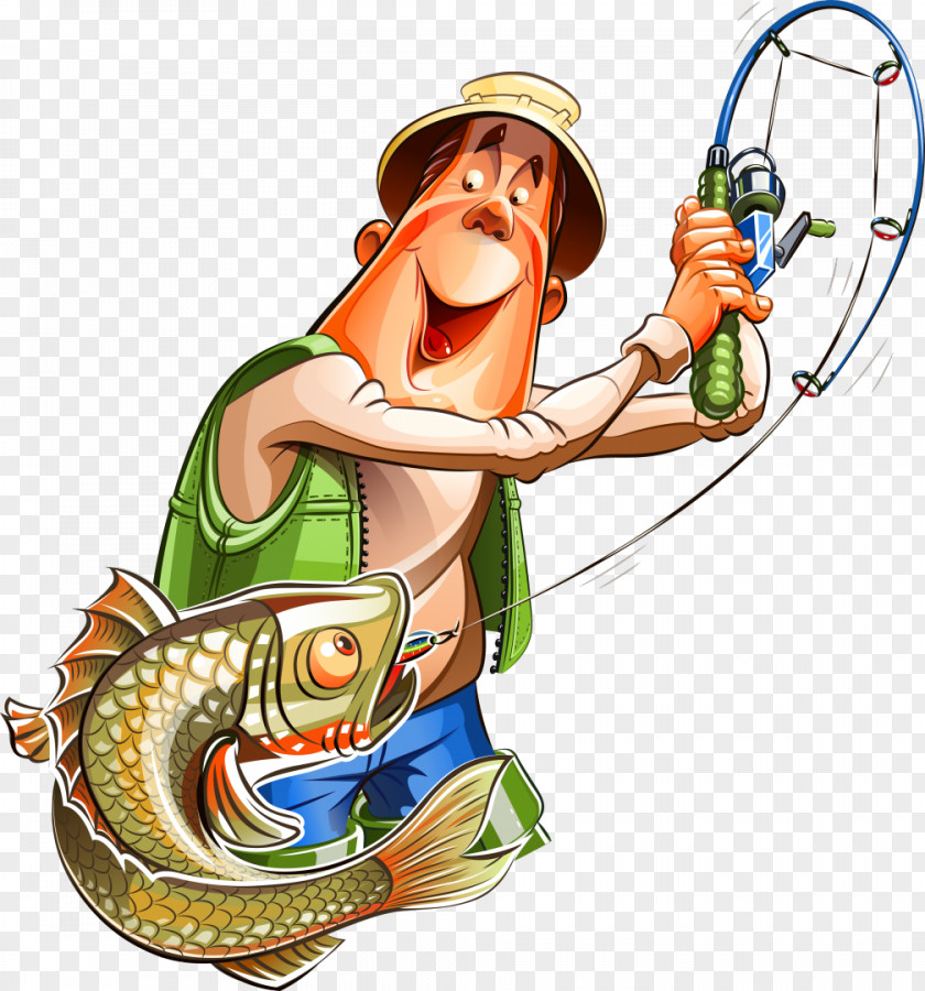 Fishing Pole Cartoon Fisherman Clip Art PNG