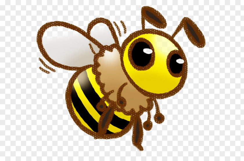 Painted Yellow Bee Carniolan Honey Insect Clip Art PNG