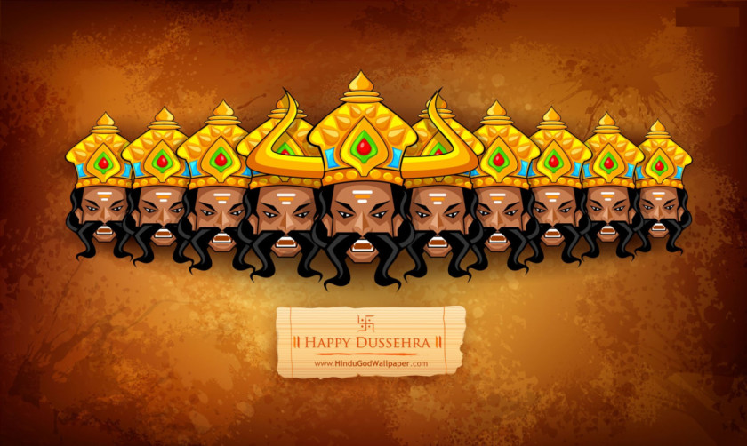 Dussehra Ravana Durga Puja Diwali Wish PNG