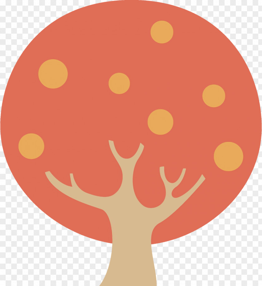 Peach Tree Pattern PNG