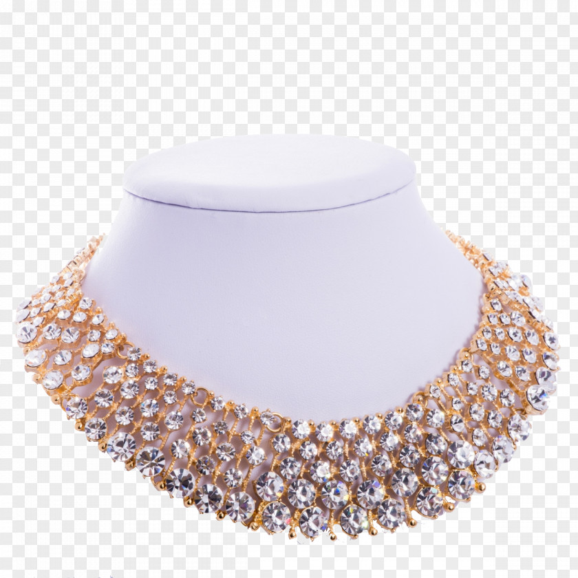 Swarovski Jewelry Necklace Earring Jewellery Gold Choker PNG