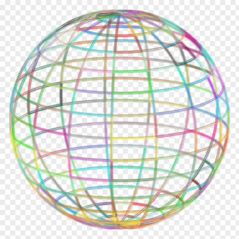 Beach Ball Sphere Geometry PNG