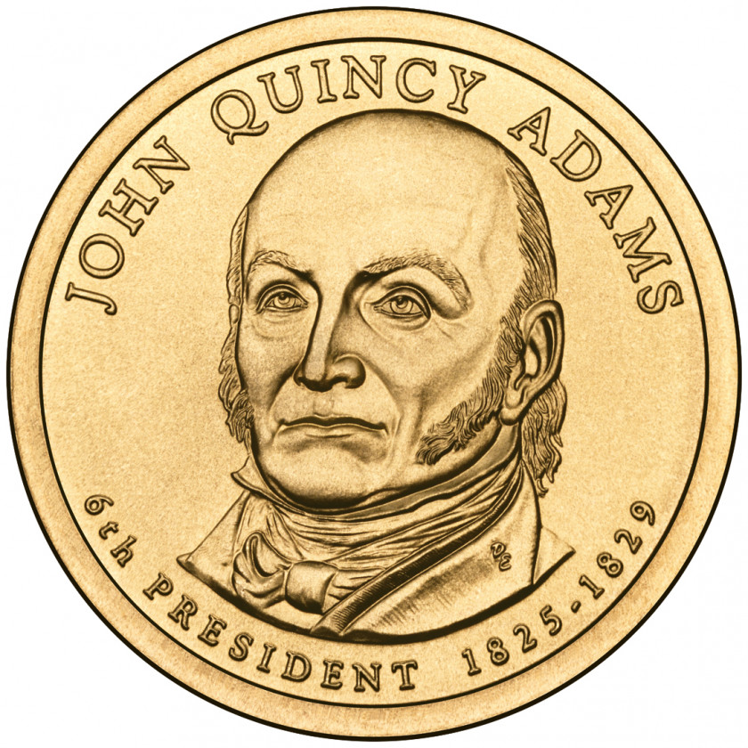 Coins John Quincy Adams Philadelphia Mint Presidential $1 Coin Program Dollar PNG