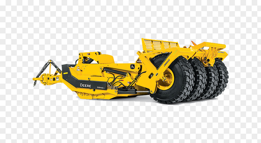 Bulldozer John Deere Wheel Tractor-scraper Heavy Machinery PNG