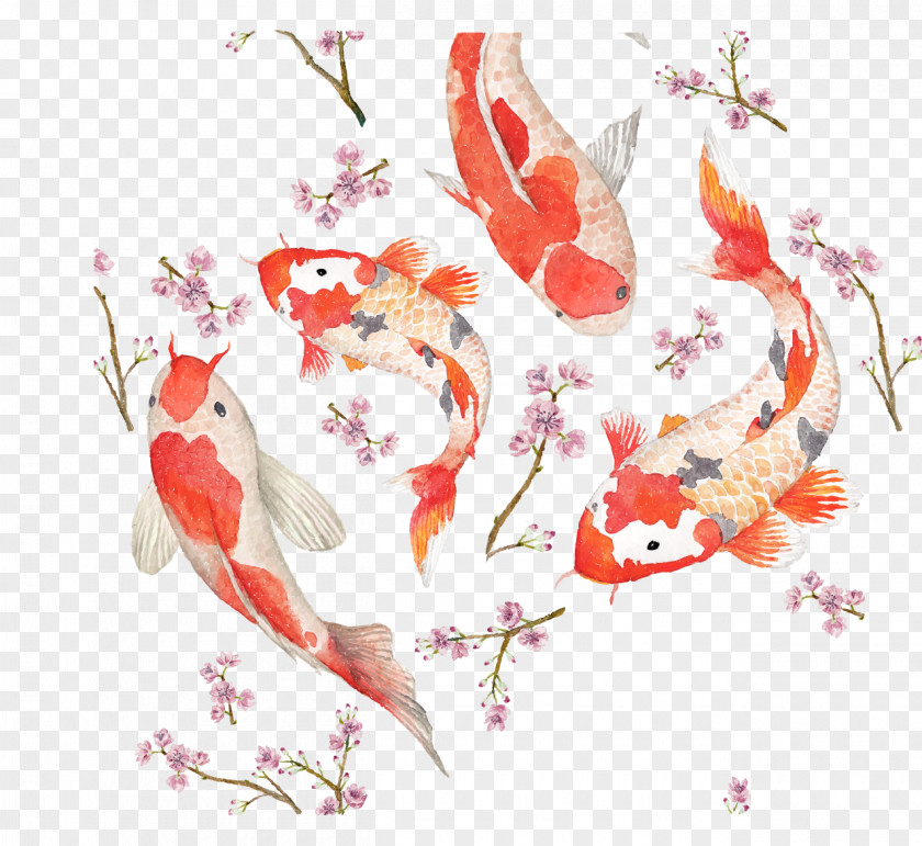 Chinese Wind Hand Painted Koi Pond Paper MacBook Pro 15.4 Inch Goldfish PNG