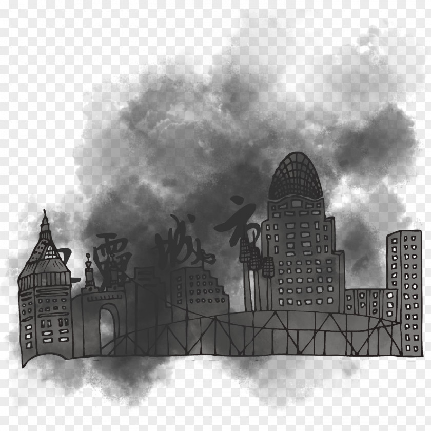 Urban Pollution Air Haze Computer File PNG