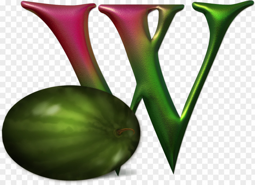 Watermelon Fruit Alphabet Letter Flower Cherry PNG