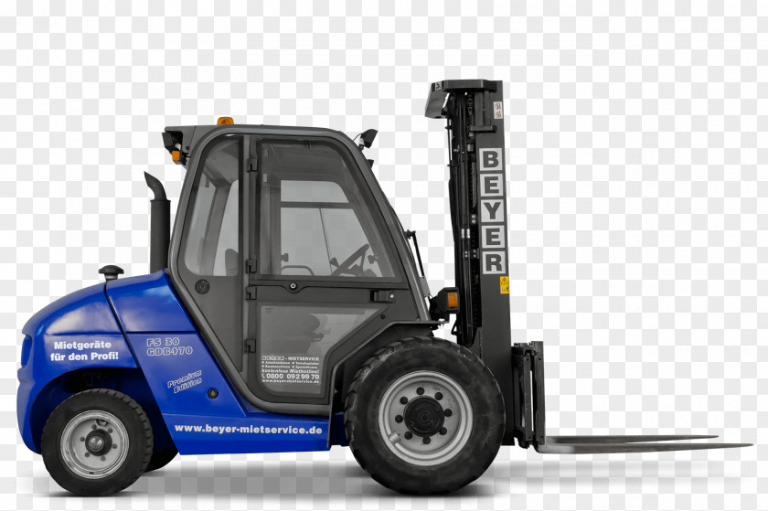 Baumaschinenverleih Wheel Motor VehicleStapler Tire Forklift BEYER-Mietservice KG PNG