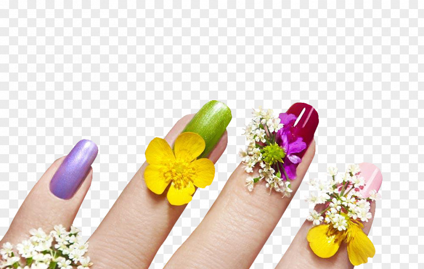 Flowers Nail Art Manicure Cosmetology PNG