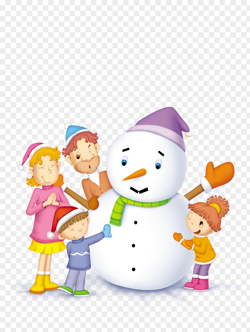 Snowman Family Together Computer File PNG