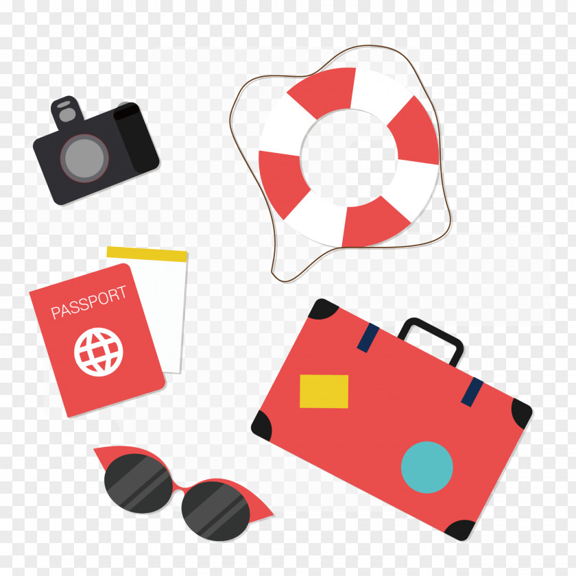 Summer Vacation Vector Suitcase Adobe Illustrator Banner PNG