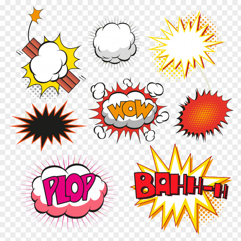 Explosive Material Vector Comics Speech Balloon Comic Book Illustration PNG