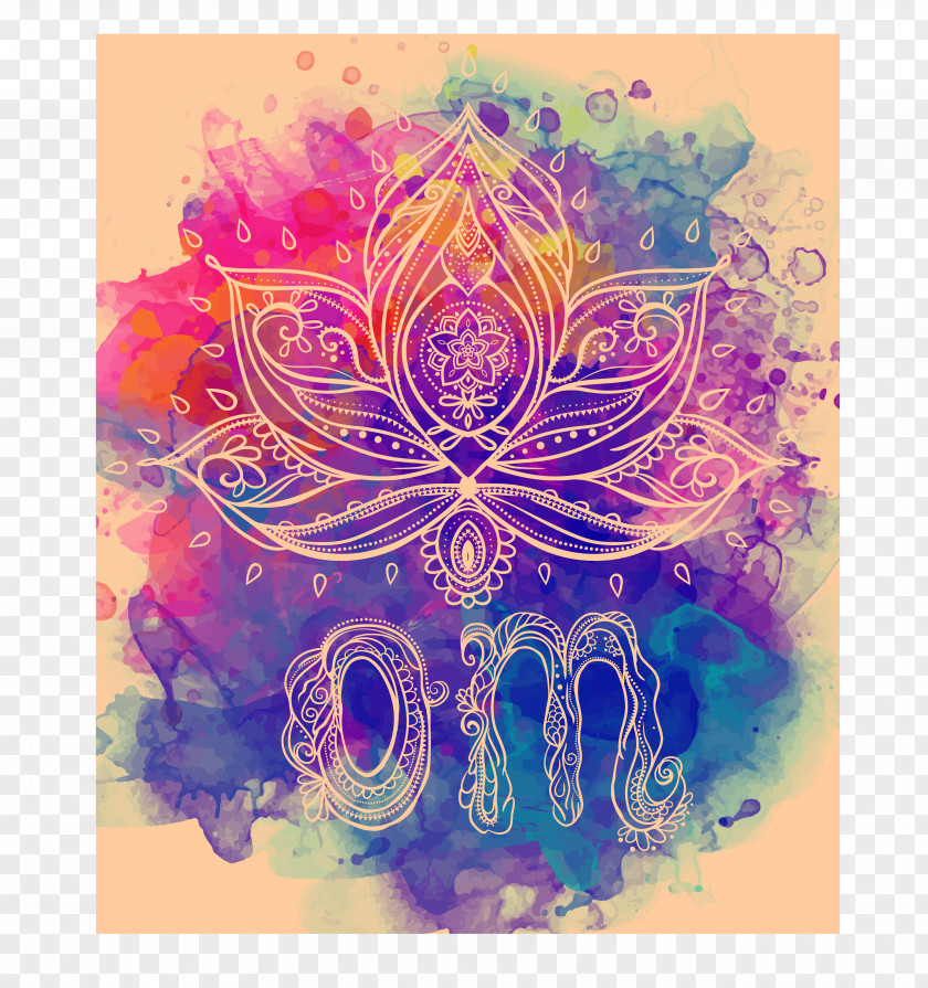 Om Chakra Curtain Douchegordijn PNG