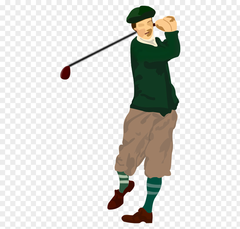 Green Golf Clothes Men Club Course Clip Art PNG