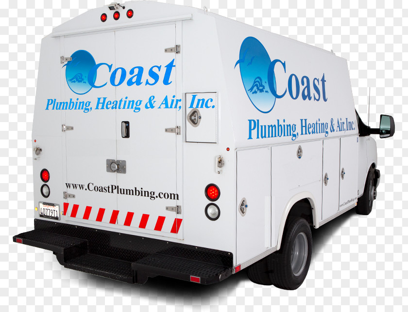 Plumbing Truck Coast Plumbing, Heating & Air, Inc. Plumber HVAC Orange PNG