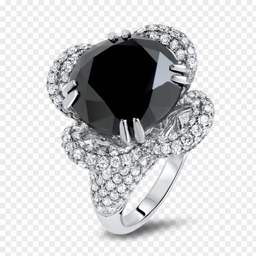 Ring Carbonado Diamond Jewellery Sapphire PNG
