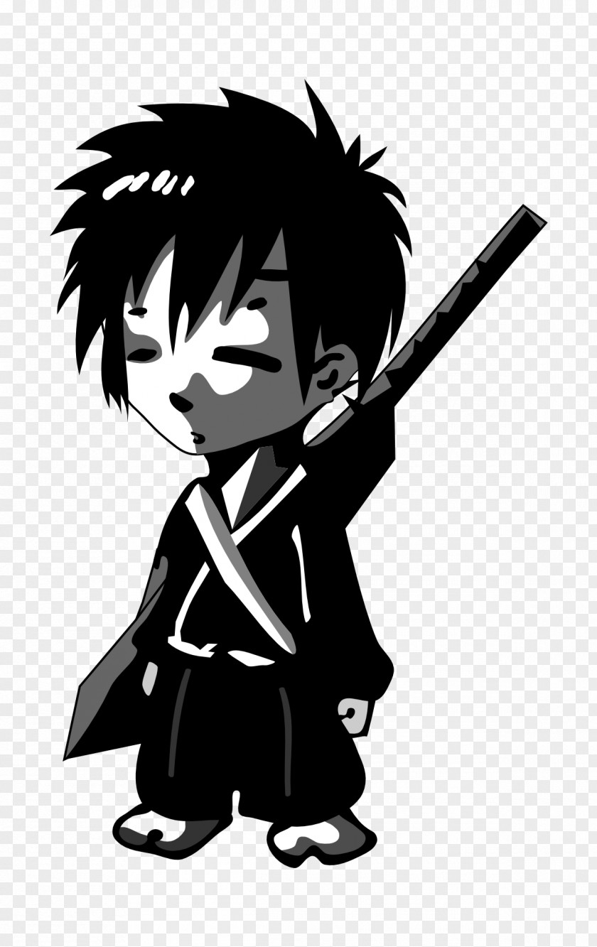 Samurai Demon Eyes Kyo Katana Clip Art PNG