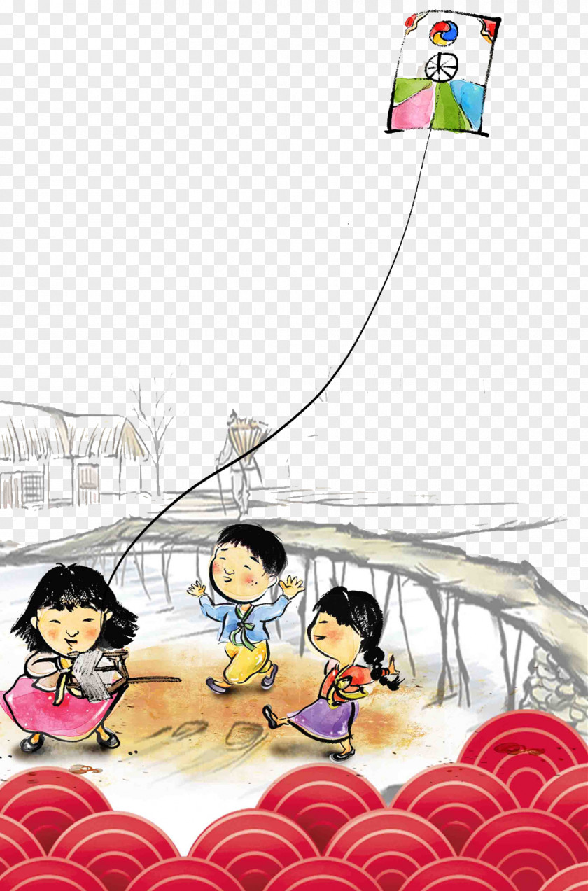 Children Who Fly Kites Poster Child Kite Illustration PNG