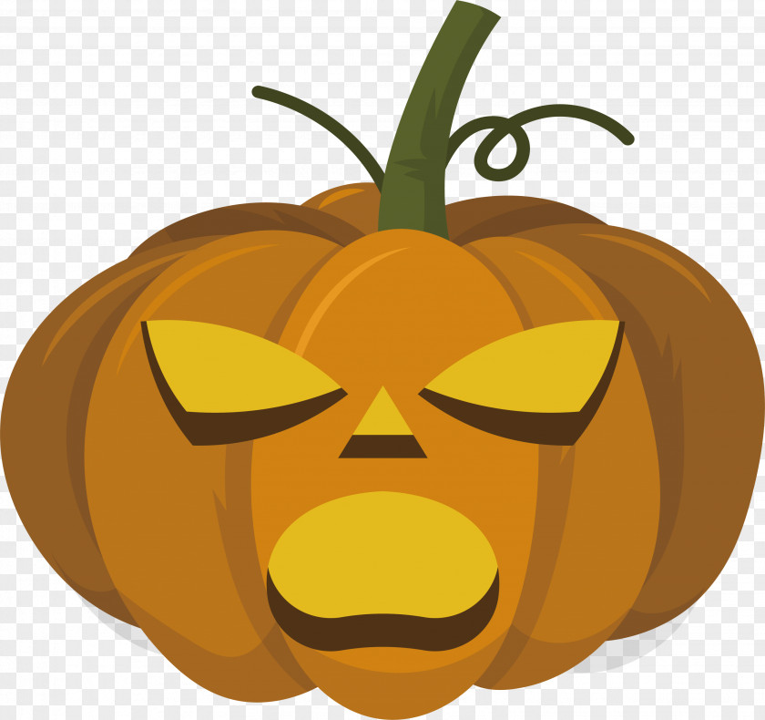 The Expression Of A Frightened Pumpkin Jack-o-lantern Calabaza Emoticon Clip Art PNG