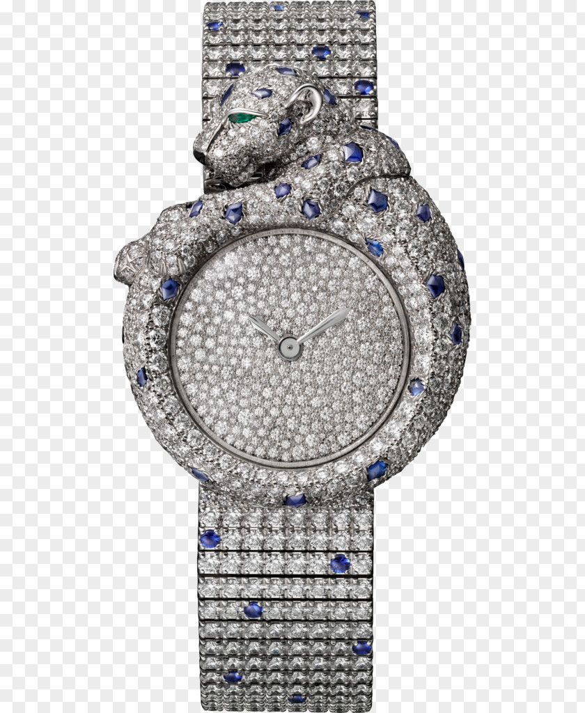 Watch Cartier Jewellery Sapphire Diamond PNG