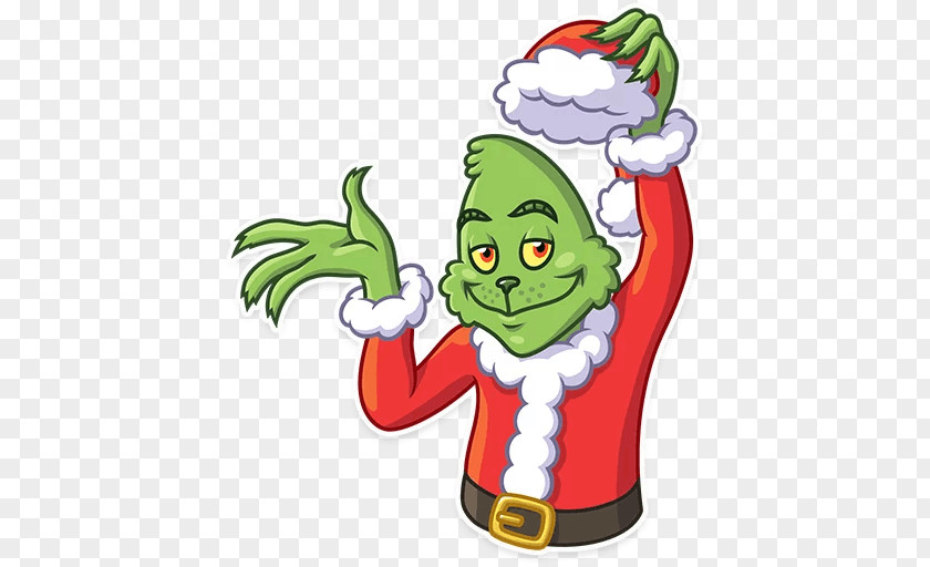 Grinch Watercolor New Year Tree YouTube Video Film Sticker PNG