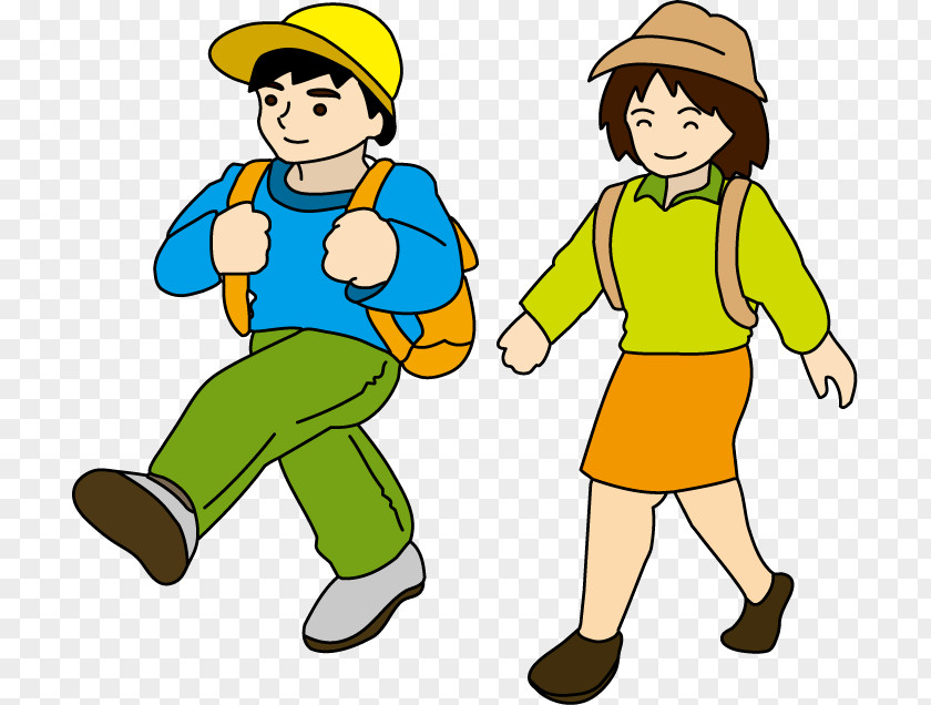 Old Couple Hiking Recreation 天城トンネル Clip Art PNG