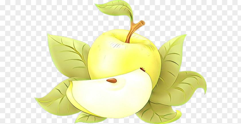 Apple Smile Yellow Leaf Plant Fruit Tree PNG