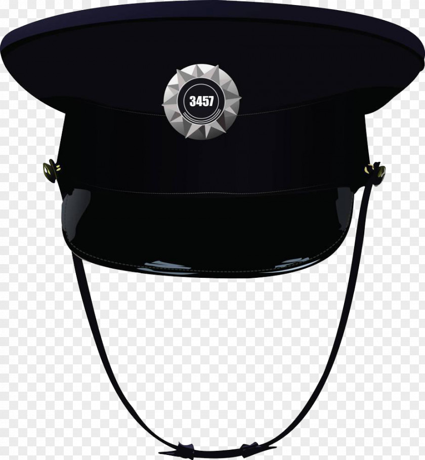 Numbered Police Cap Icon PNG