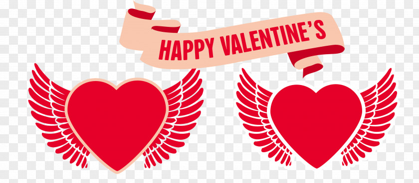 Valentine's Day Heart With Wings PNG