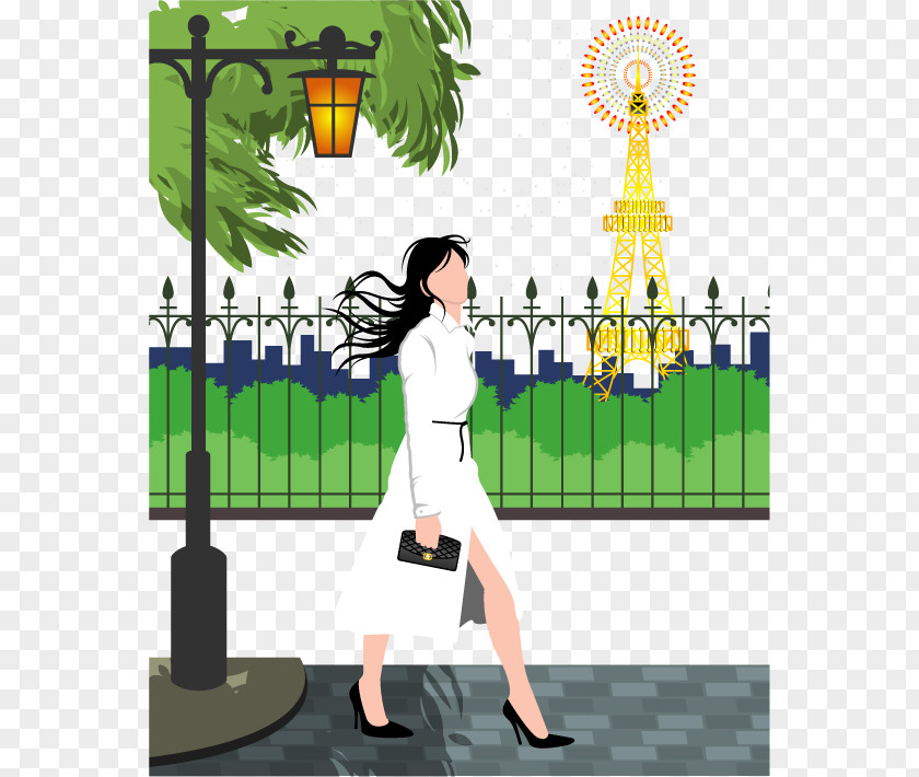 Vector Fashion Women Illustration Clip Art PNG