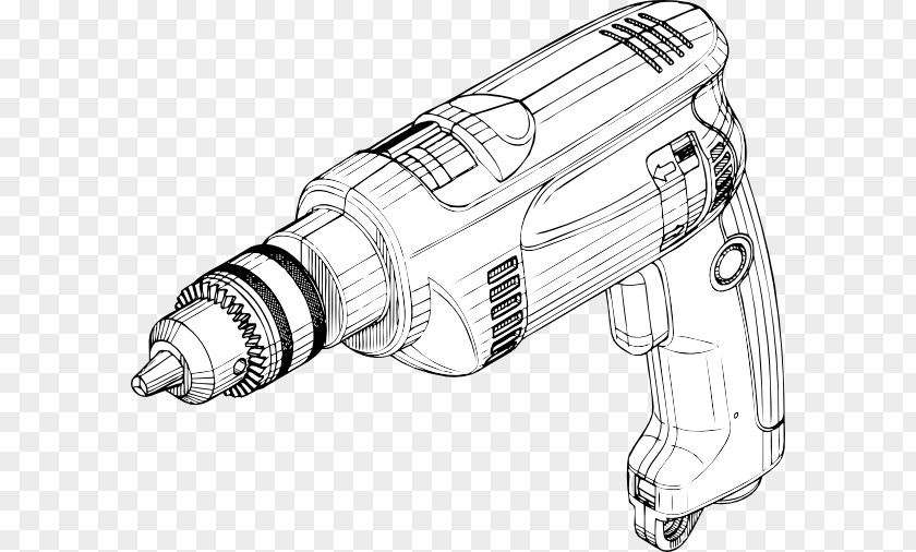 Augers Electric Motor Tool Drawing PNG