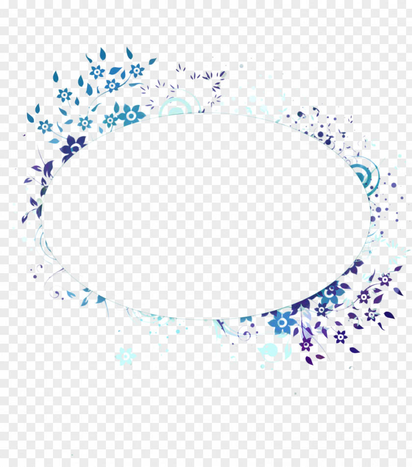Blue Drawing Flower Borders And Frames PNG