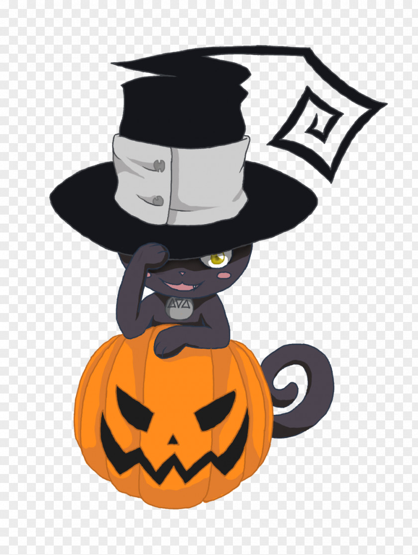 Soul Eater Cat Pumpkin Art Black Star PNG