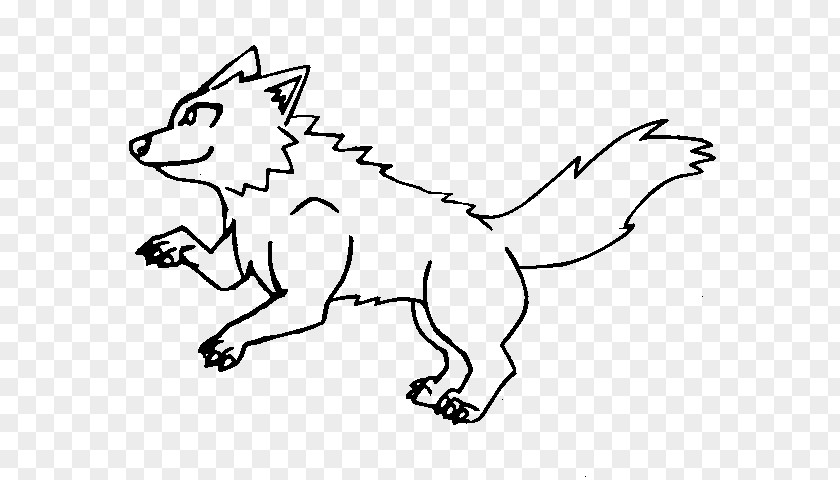 Wolf Outline Dog Black And White Line Art Cartoon Clip PNG