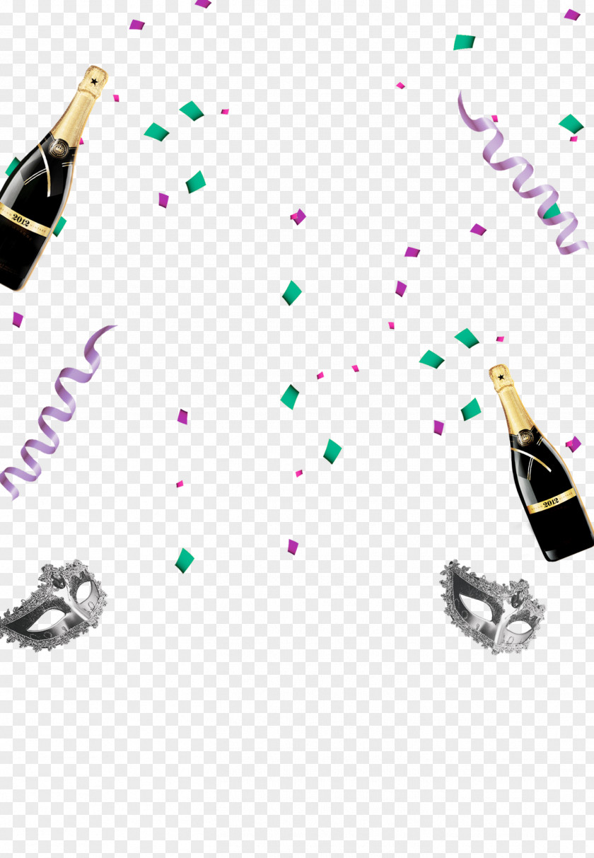 Champagne Celebration Ribbon PNG