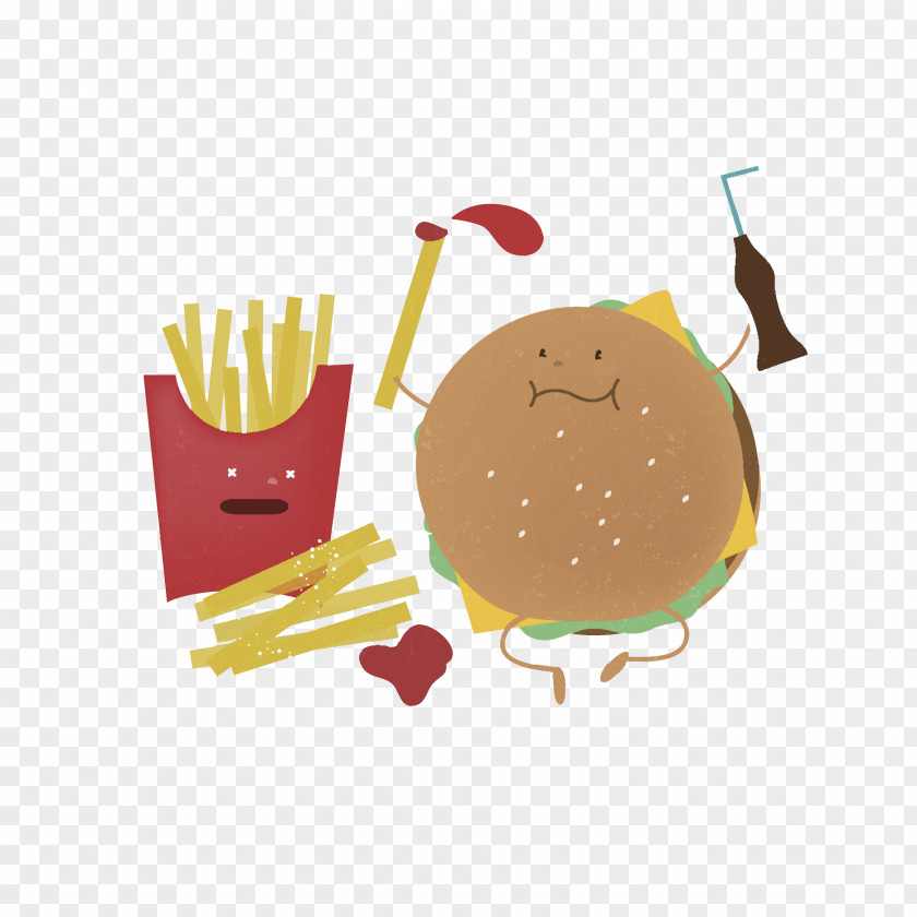 Fries Burger Hamburger French Fast Food Fried Chicken Junk PNG