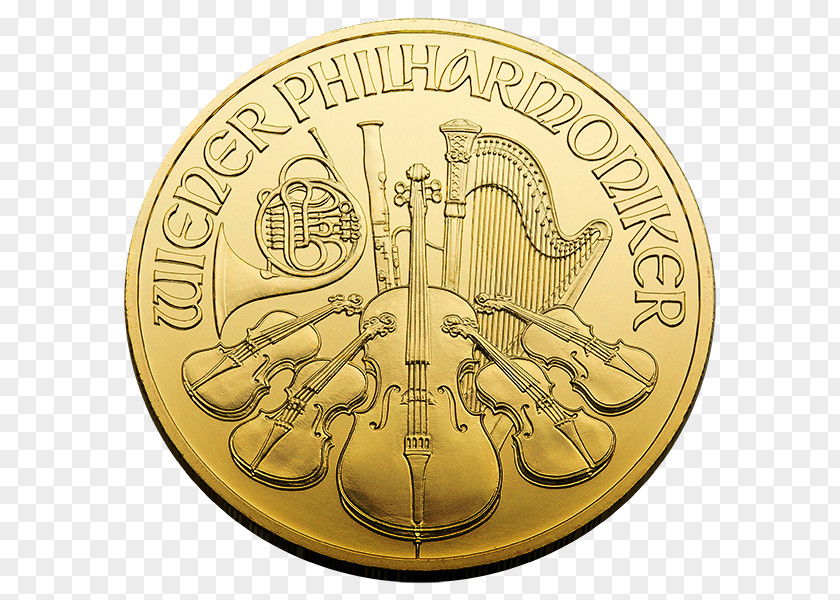 Gold Austrian Silver Vienna Philharmonic As An Investment Bullion Coin PNG
