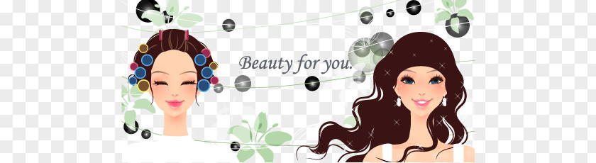 Hand-painted Pattern Fashionable Women Make-up Drawing Animation PNG