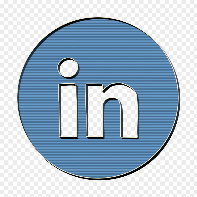 Material Property Electric Blue Circled Icon Linked In Linkedin PNG