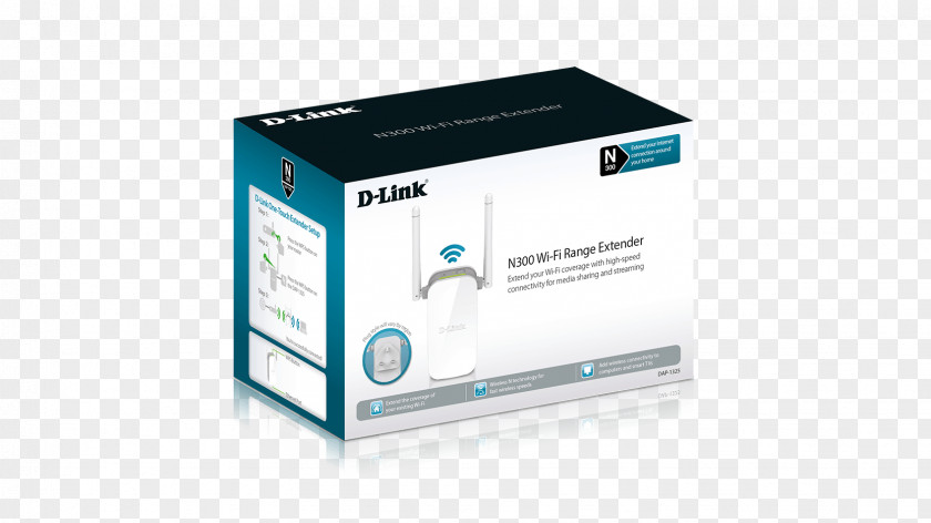 Wireless Repeater D-Link DAP-1330 WiFi 300 Mbit/s 2.4 GHz Router Wi-Fi PNG